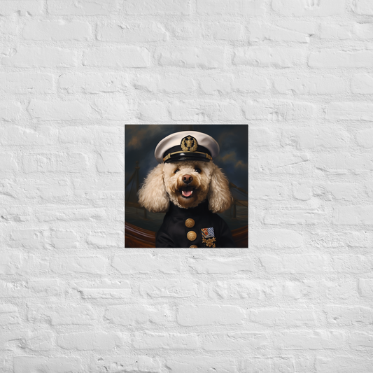 Poodle NavyOfficer Poster