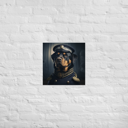 Rottweiler NavyOfficer Poster