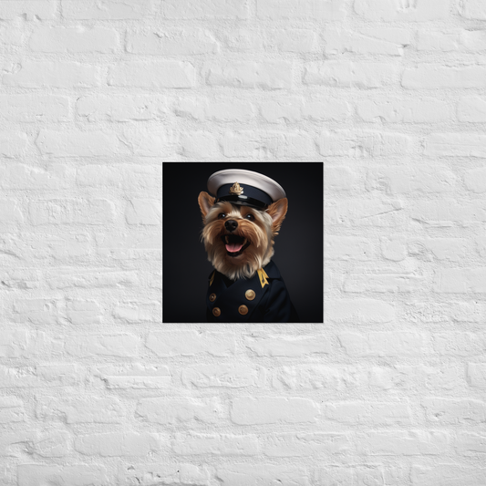 Yorkshire Terrier NavyOfficer Poster