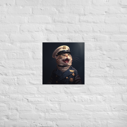 Domestic Shorthair NavyOfficer Poster