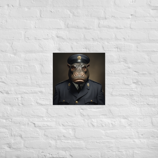 Hippo NavyOfficer Poster