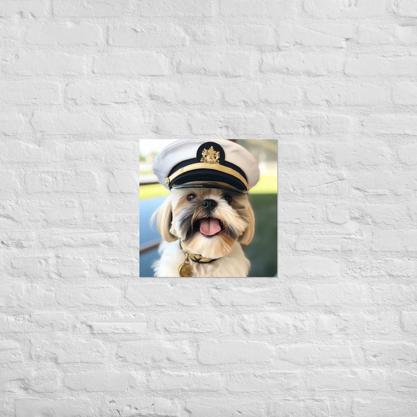 Shih Tzu NavyOfficer Poster