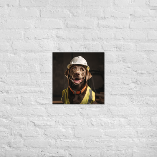Labrador Retriever ConstructionWorker Poster