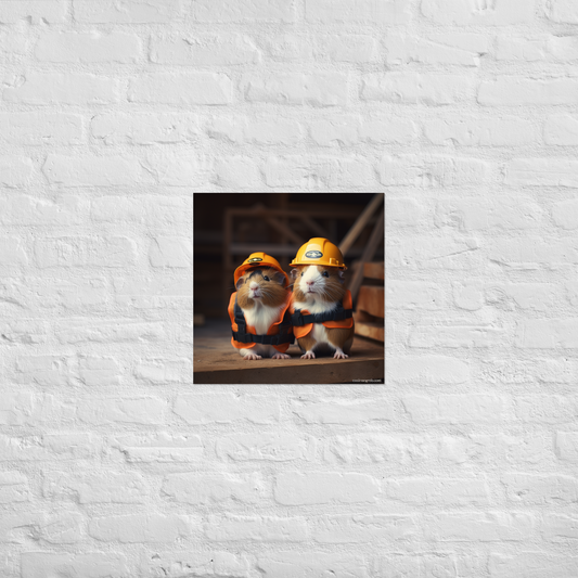 Guinea Pigs ConstructionWorker Poster