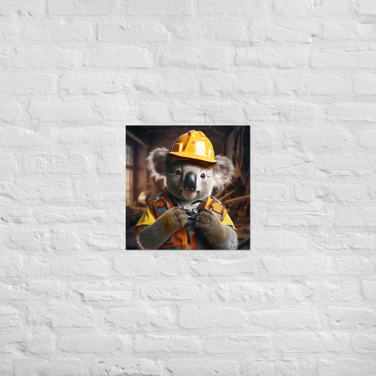 Koala ConstructionWorker Poster