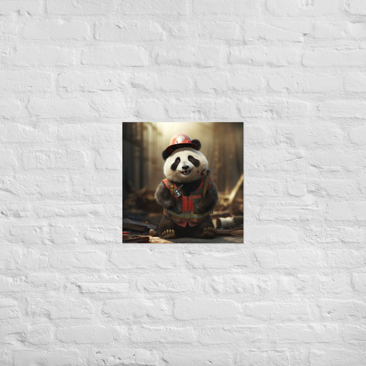Panda ConstructionWorker Poster