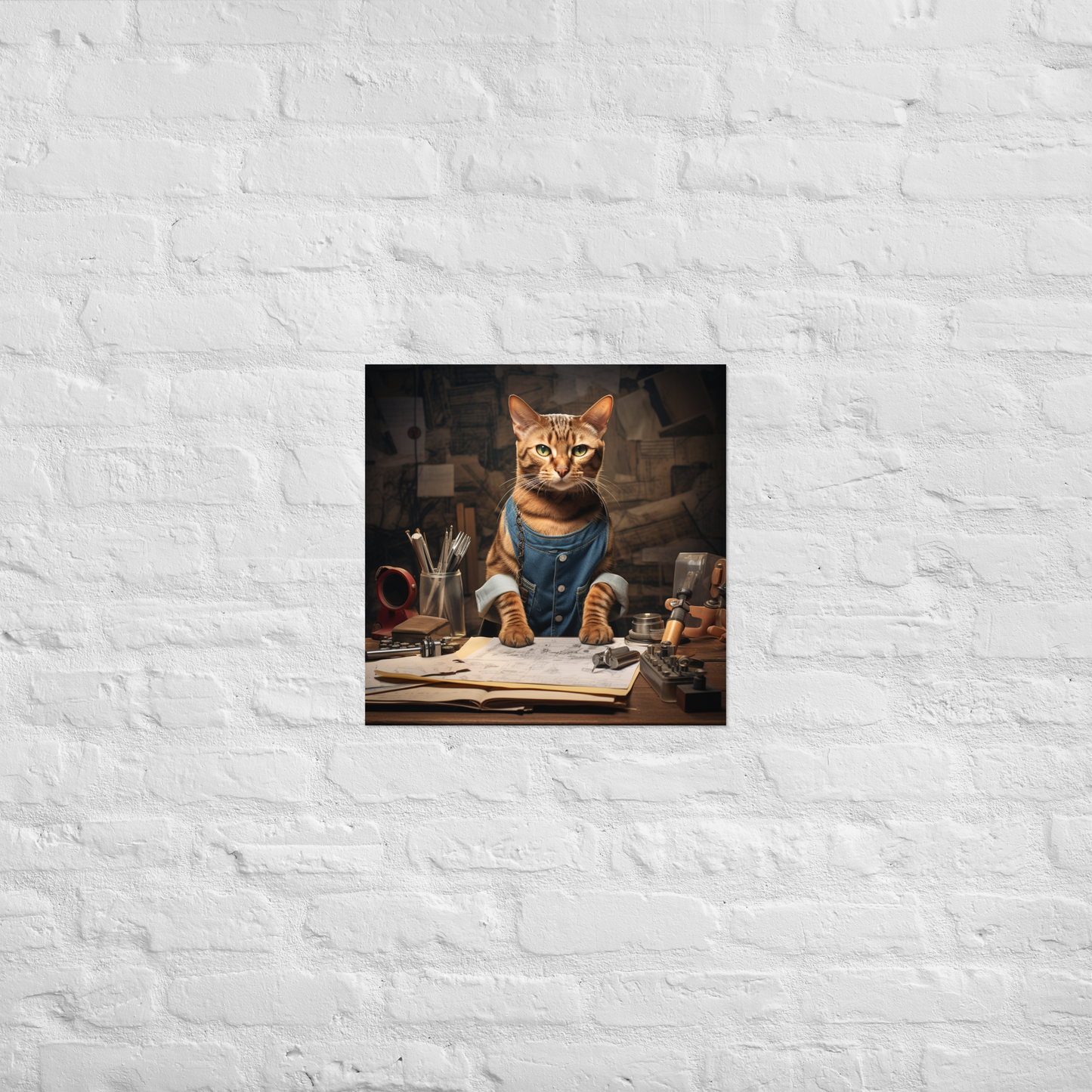 Domestic Shorthair AutoMechanic Poster