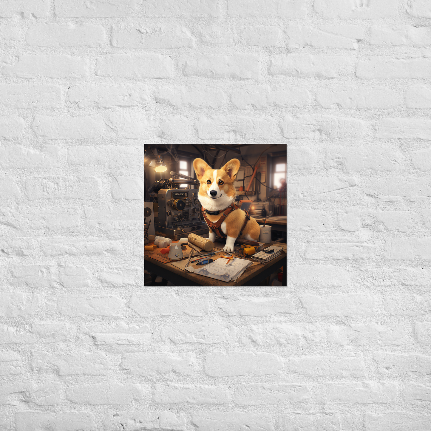 Pembroke Welsh Corgi AutoMechanic Poster