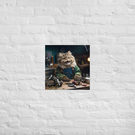 Maine Coon AutoMechanic Poster