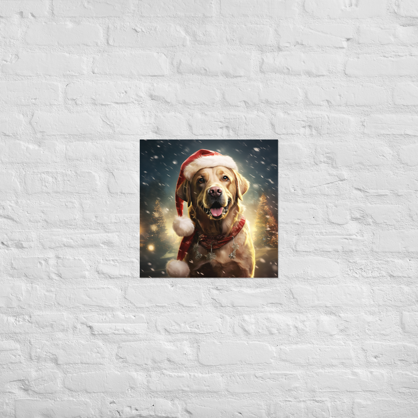 Labrador Retriever Christmas Poster