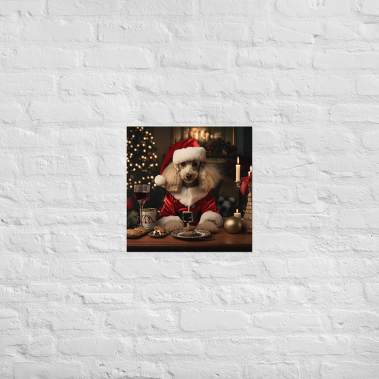 Poodle Christmas Poster