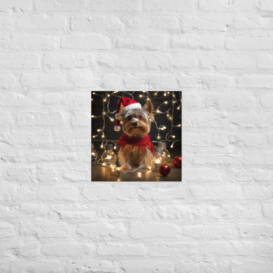 Yorkshire Terrier Christmas Poster