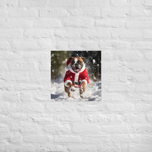 Boxer Christmas Poster