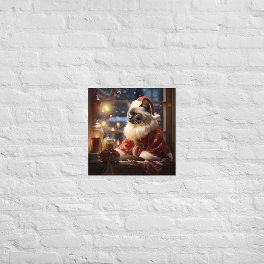 Siamese Christmas Poster