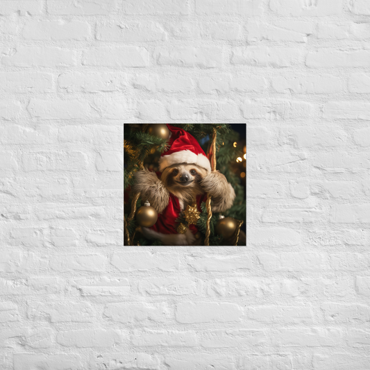 Sloth Christmas Poster