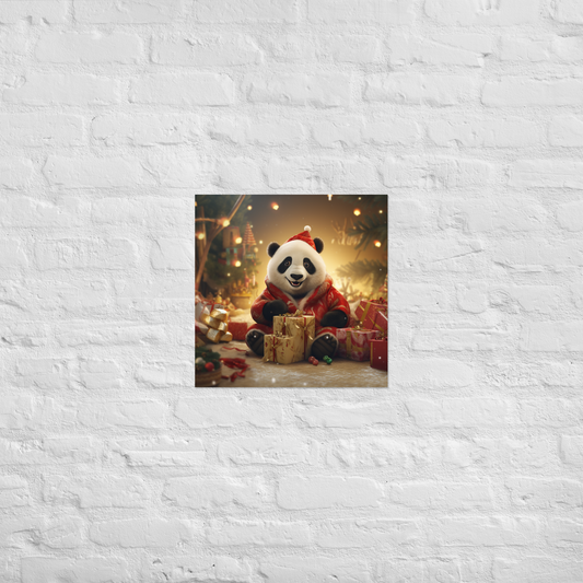 Panda Christmas Poster