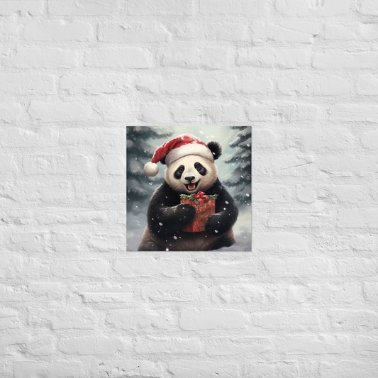 Panda Christmas Poster