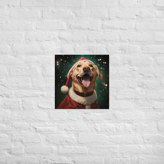 Labrador Retriever Christmas Poster