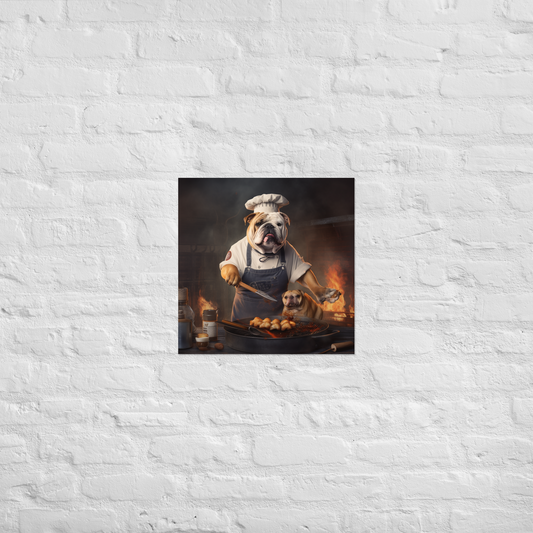Bulldog Chef Poster