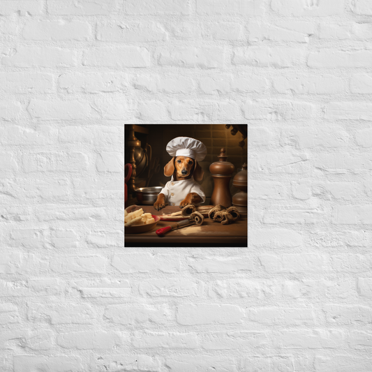 Dachshund Chef Poster