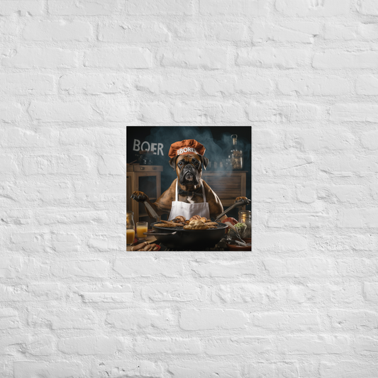 Boxer Chef Poster