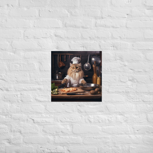 Maine Coon Chef Poster