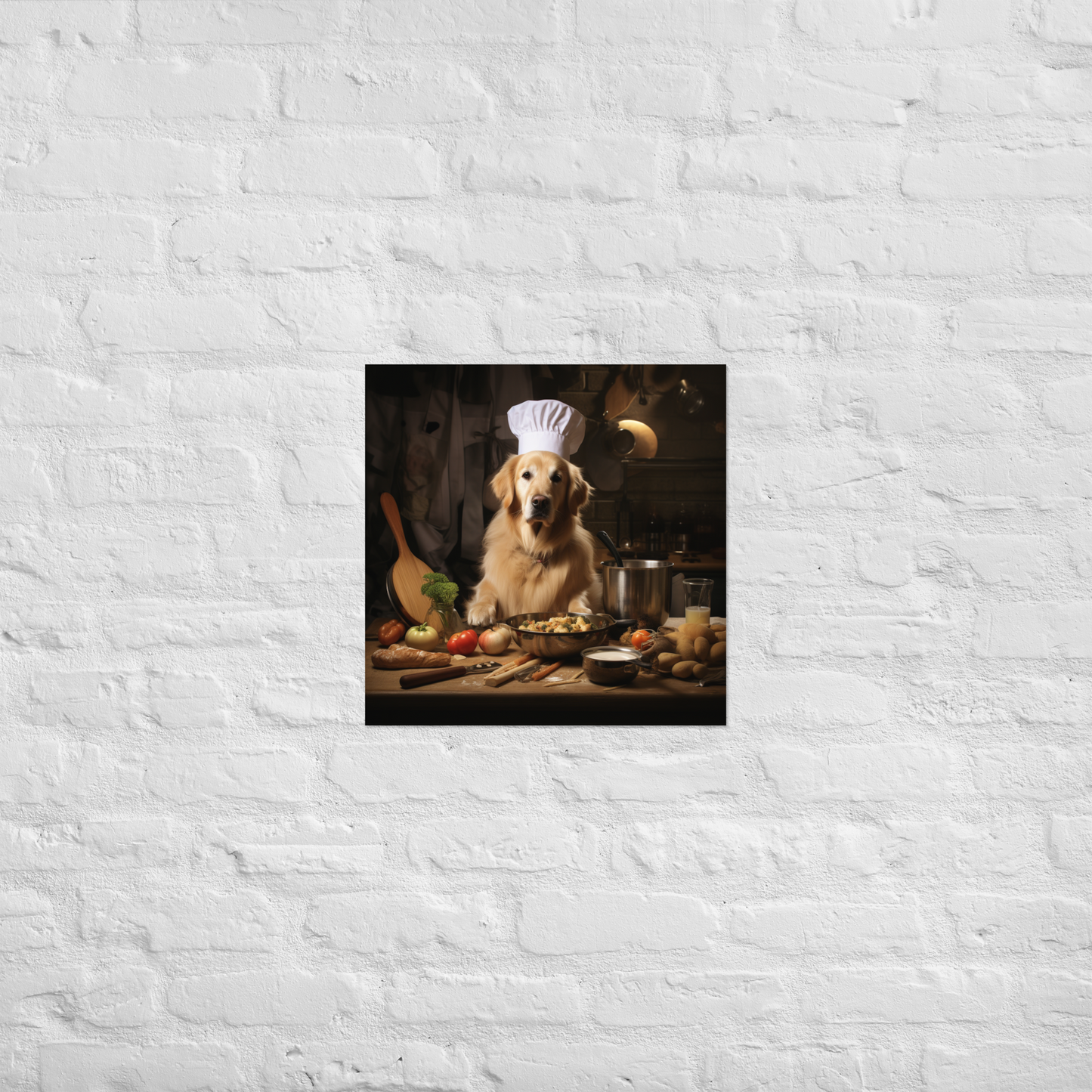 Golden Retriever Chef Poster