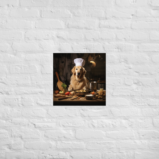 Golden Retriever Chef Poster