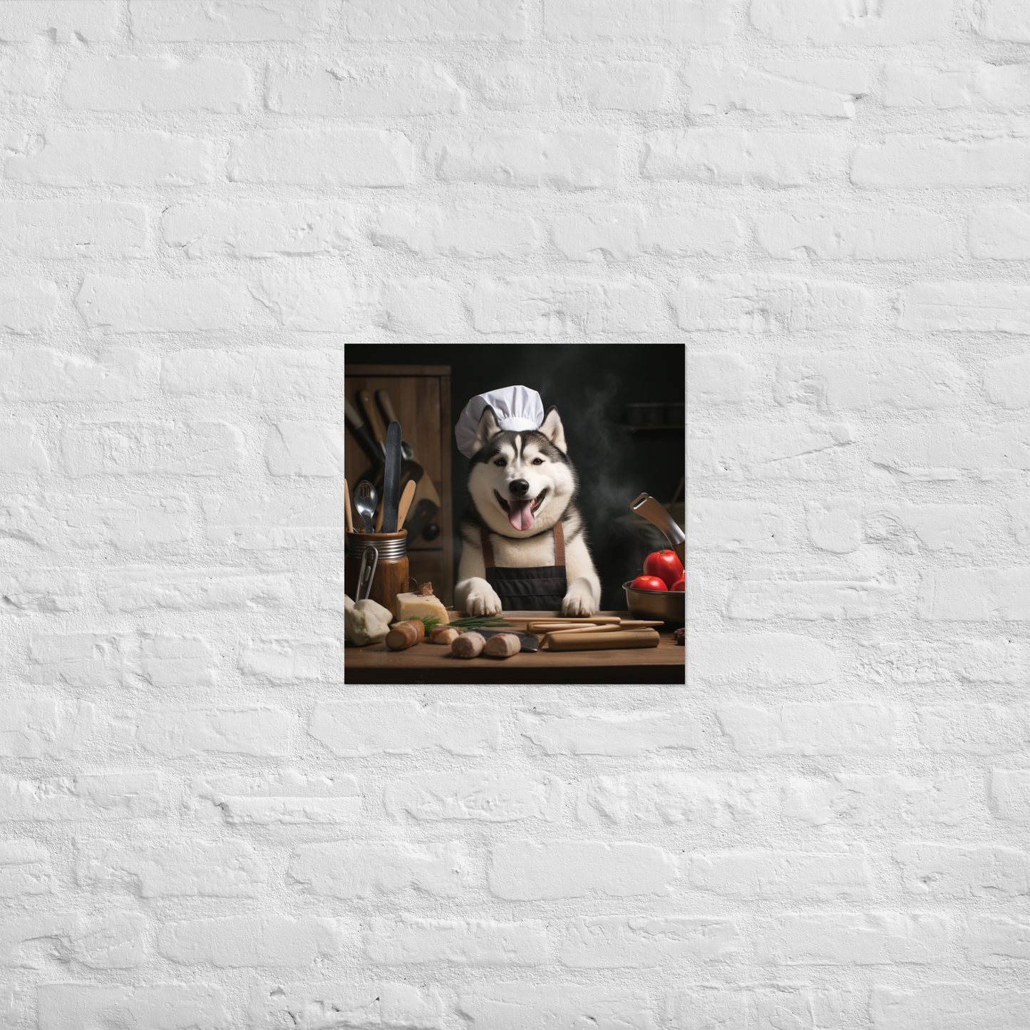 Siberian Husky Chef Poster