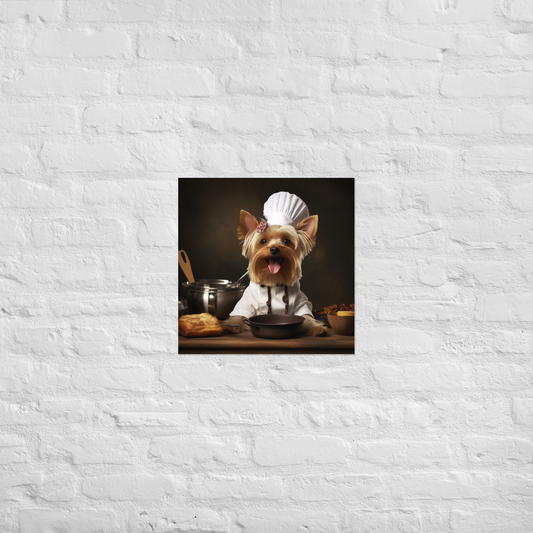 Yorkshire Terrier Chef Poster