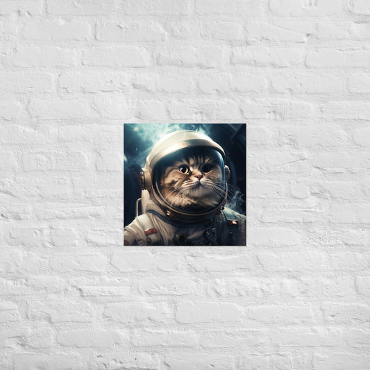 Maine Coon Astronaut Poster