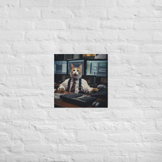 Domestic Shorthair Stock Trader Poster