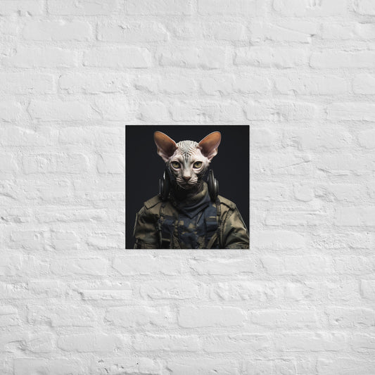 Sphynx Military Person Poster