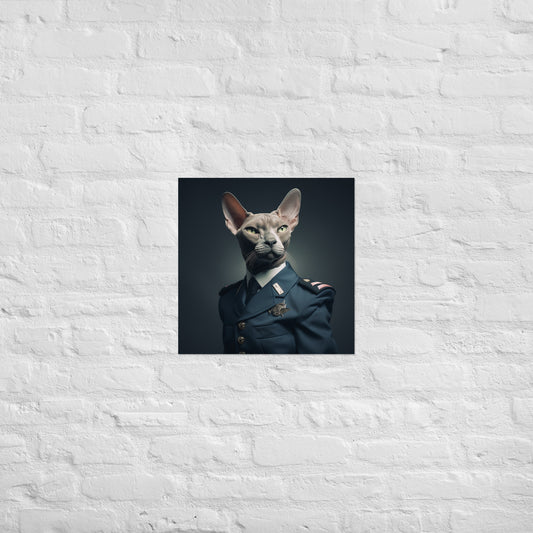 Sphynx Air Force Officer Poster