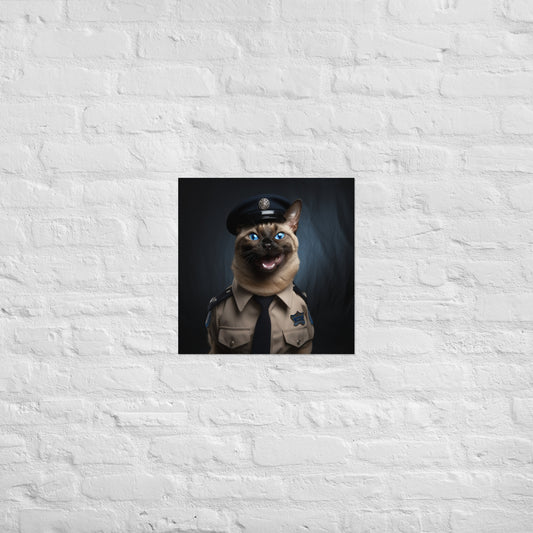 Siamese Police Officer Poster