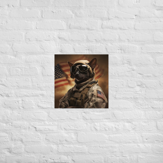 Siamese Military Person Poster