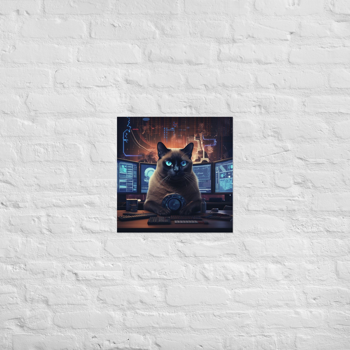 Siamese Stock Trader Poster