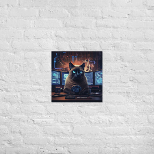 Siamese Stock Trader Poster