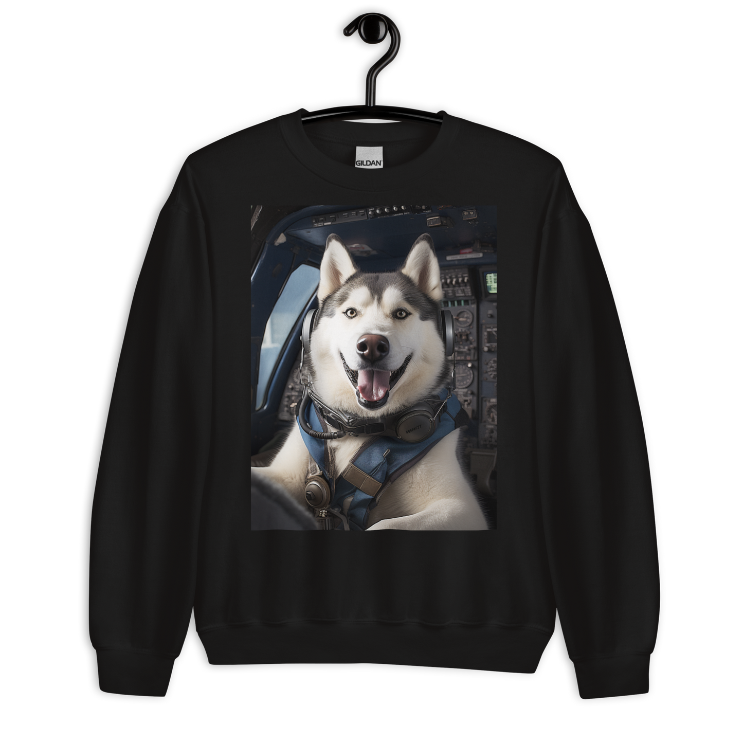 Siberian Husky Air Force Officer Sweatshirt