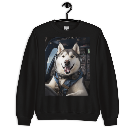 Siberian Husky Air Force Officer Sweatshirt