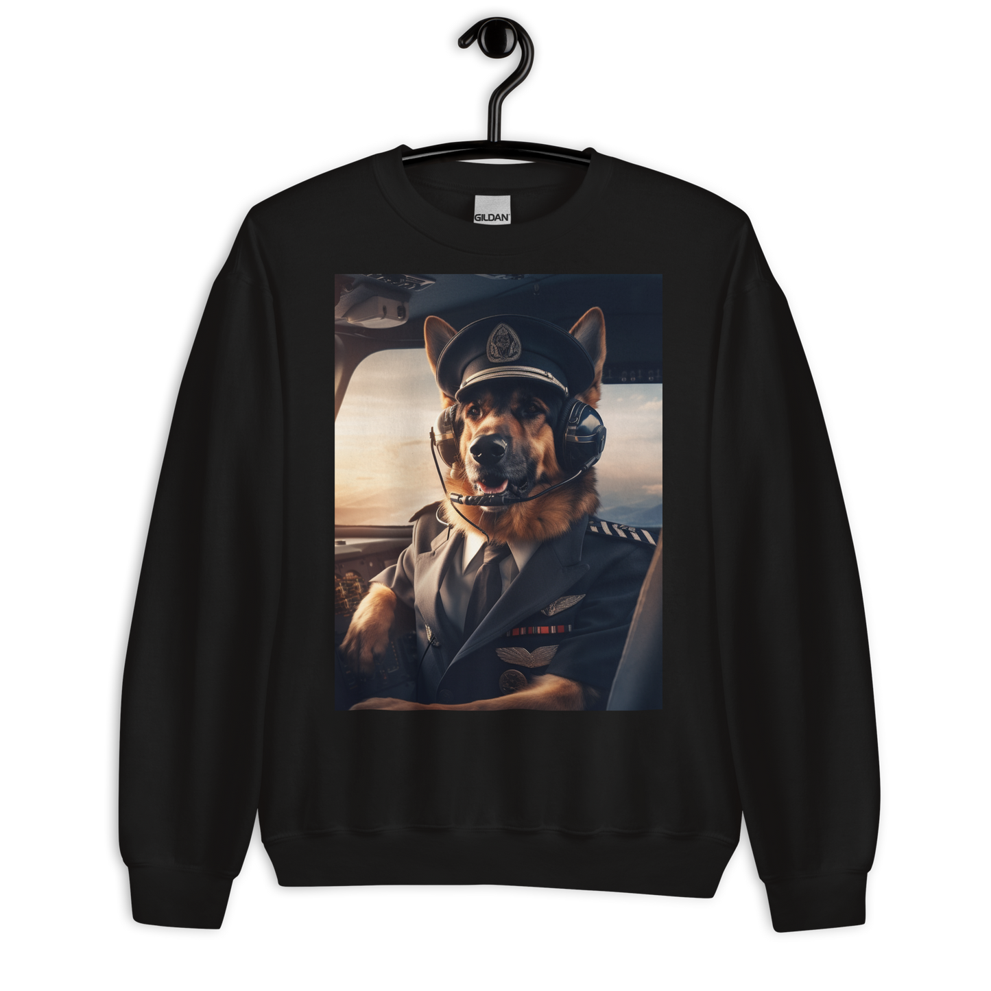 German Shepherd Airline Pilot Sweatshirt