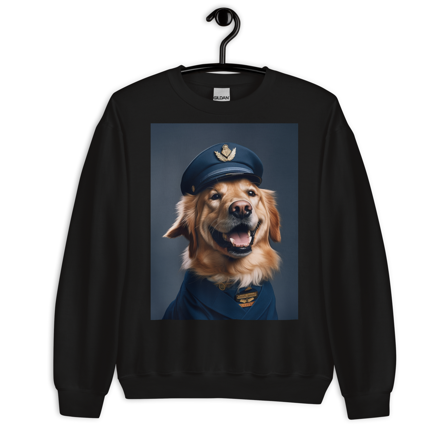 Golden Retriever Airline Pilot Sweatshirt