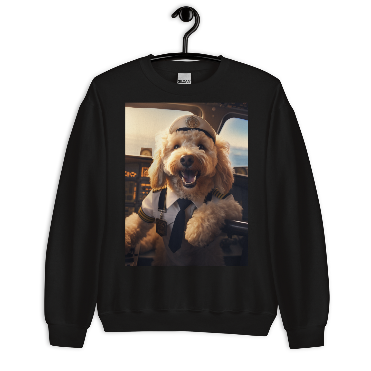 Poodle Airline Pilot Sweatshirt