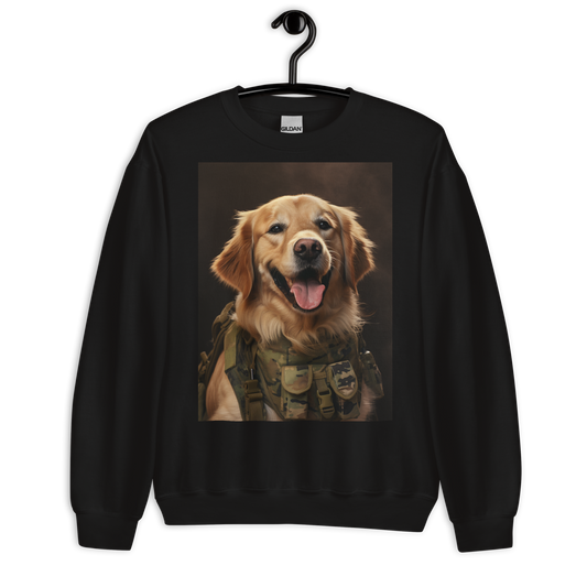 Golden Retriever Military Person Sweatshirt