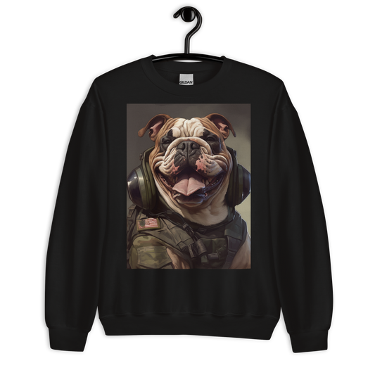 Bulldog Military Person Sweatshirt