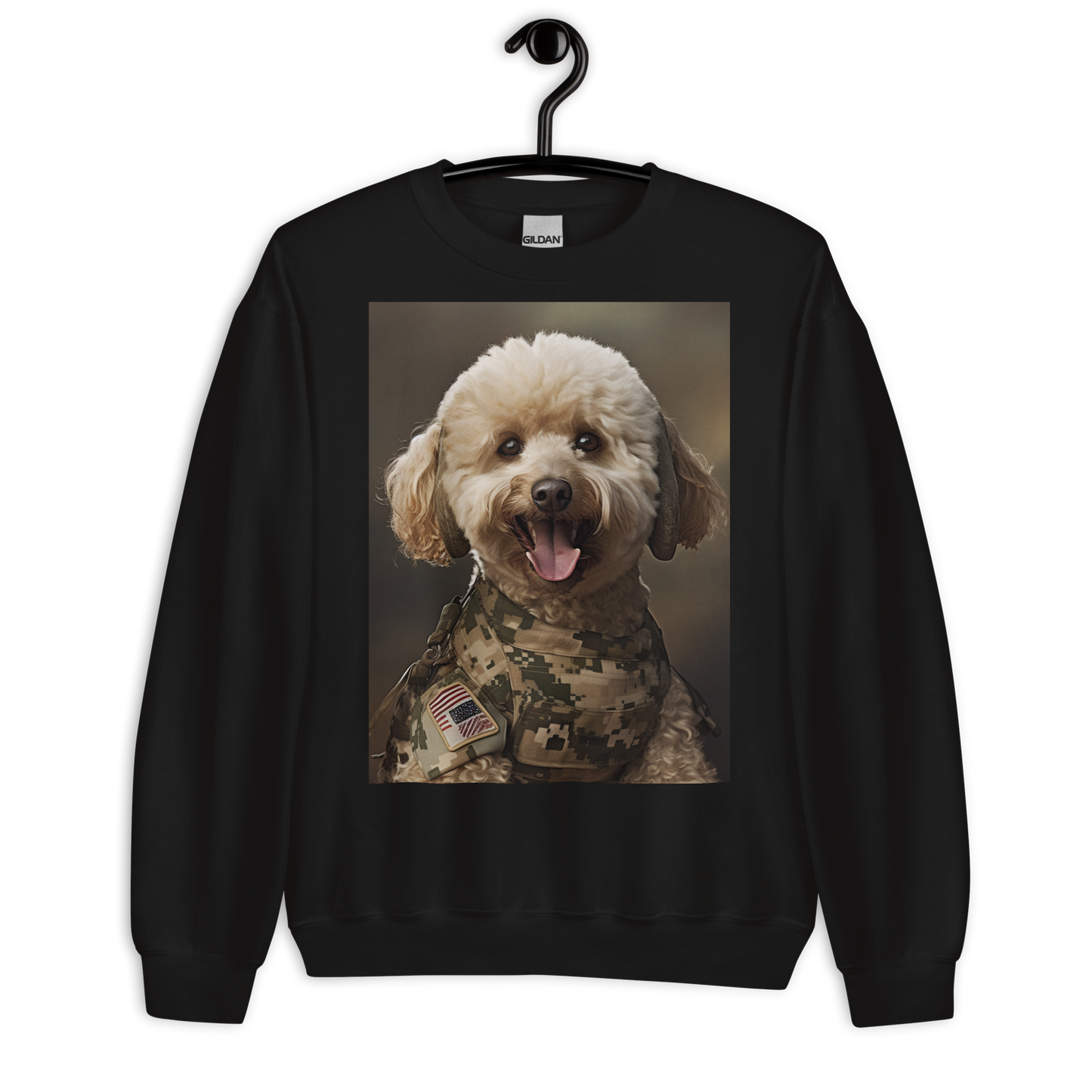 Poodle Military Person Sweatshirt