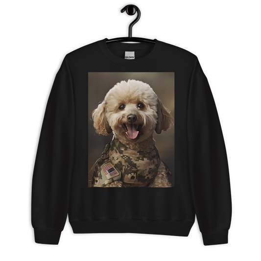 Poodle Military Person Sweatshirt