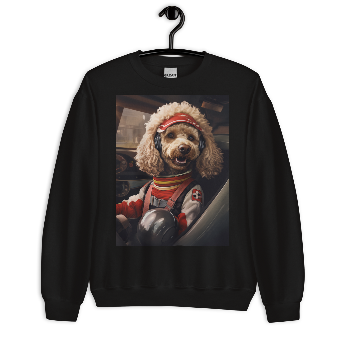 Poodle F1 Car Driver Sweatshirt