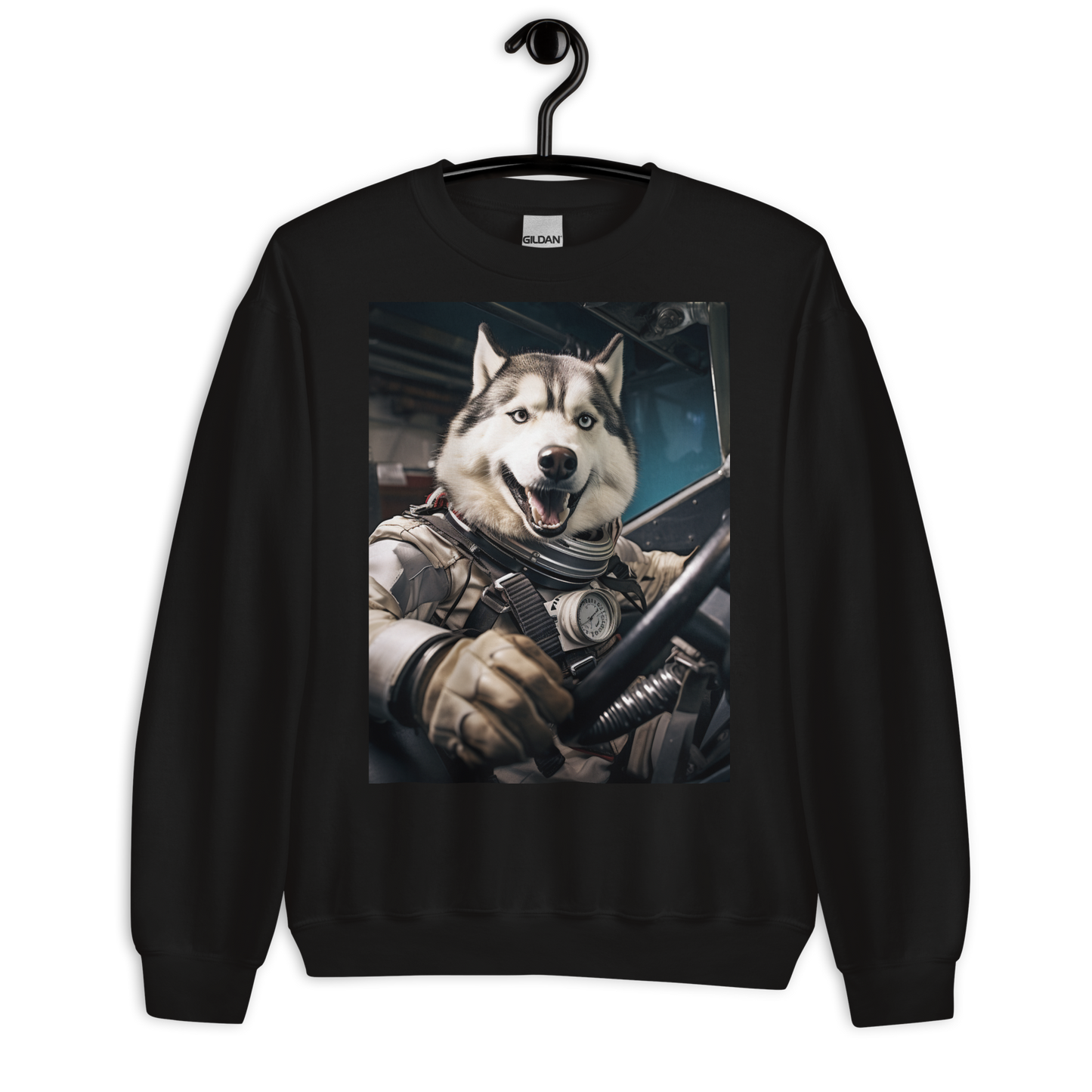 Siberian Husky F1 Car Driver Sweatshirt