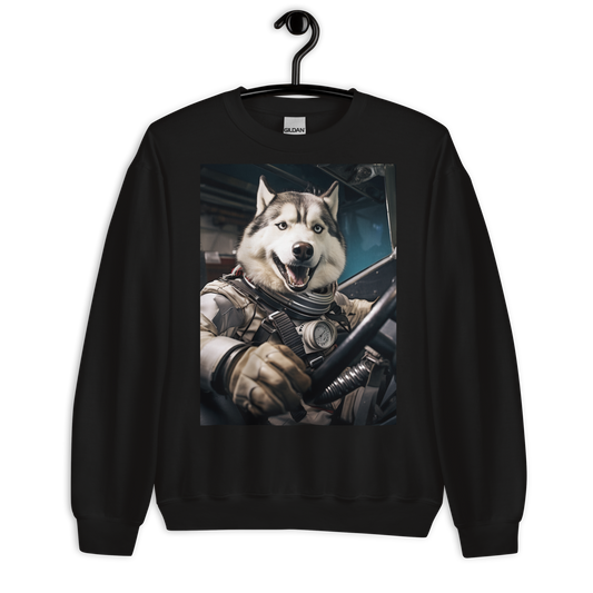 Siberian Husky F1 Car Driver Sweatshirt